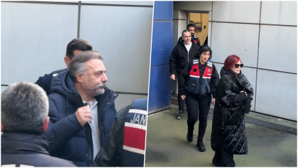 Oktay Kaynarca ve Emel Müftüoğlu, Adli Tıp Kurumu'nda saç ve kan örneği verdi! İşte ilk görüntüler