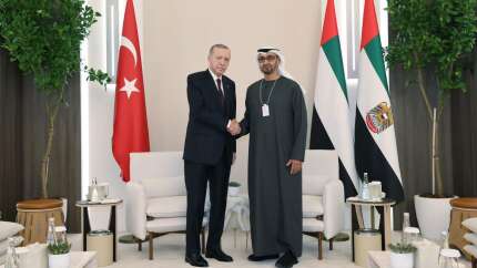 Cumhurbaşkanı Erdoğan BAE Devlet Başkanı Al Nahyan ile görüştü