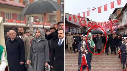 Erzincan Tercan Kaymakamı'ndan şemsiye özrü: Koruma polisi tuttu, sosyal medya ayağa kalktı! "Sorumluluğu üzerime alıyorum"