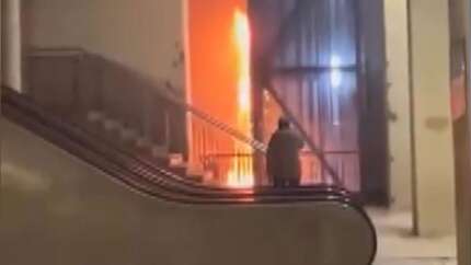 Taksim metro istasyonunda asansörde yangın