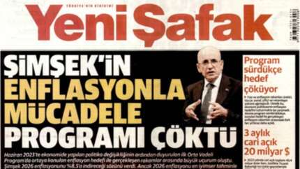 Mehmet Şimşek karnesi çıkardılar! Yeni Şafak’tan dikkat çeken manşet, önce faize şimdi de Bakan’a eleştiri