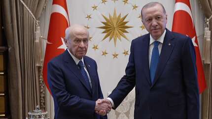 Cumhurbaşkanı Recep Tayyip Erdoğan, MHP Genel Başkanı Devlet Bahçeli'yi kabul etti
