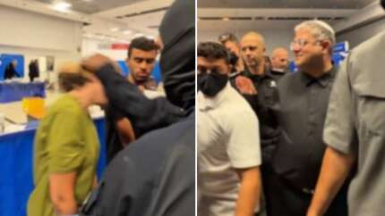 Uluslararası sularda haydutluk, limanda ahlaksız şov! Siyonist Ben Gvir, Sumud Filosu aktivistlerine hakaret edip saldırdı!