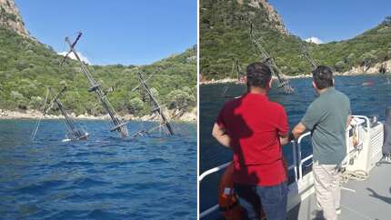 Marmaris'te korku dolu dakikalar: Tur teknesi battı! 110 yolcu vardı...