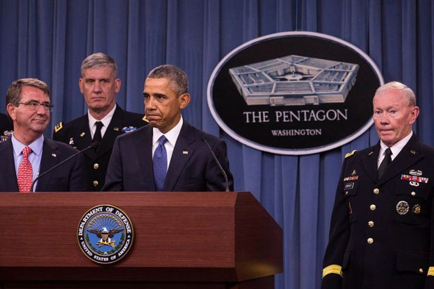 Obama, 2015'te Pentagon'da IŞİD hakkında konuşuyor