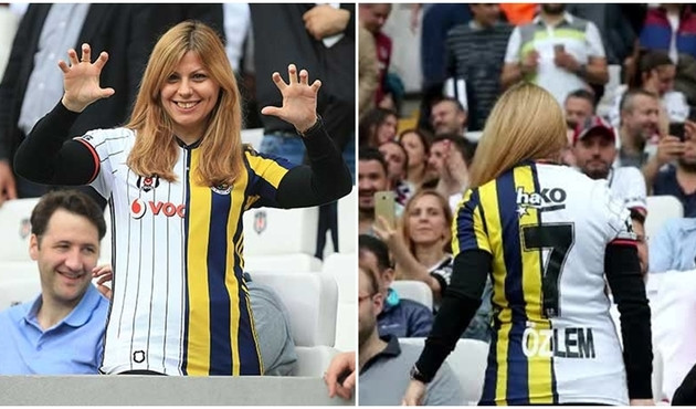 Trib&uuml;ndeki kadın taraftar herkesi şaşırttı!