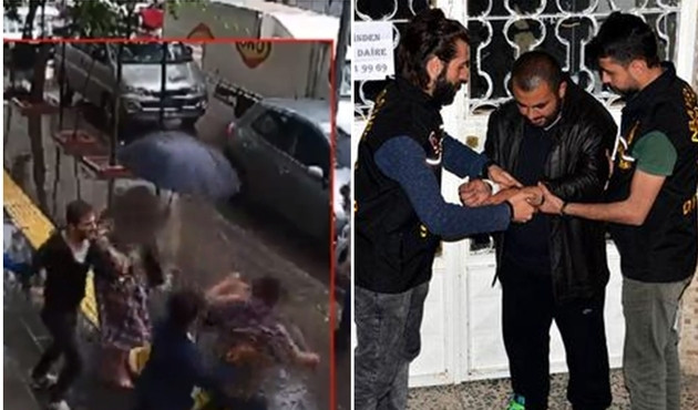 Diyarbakır'da yolda y&uuml;r&uuml;yen &ccedil;ifte saldırıp T&uuml;rkiye'yi isyan ettiren &ccedil;akma kabadayı tutuklandı! / VİDEO