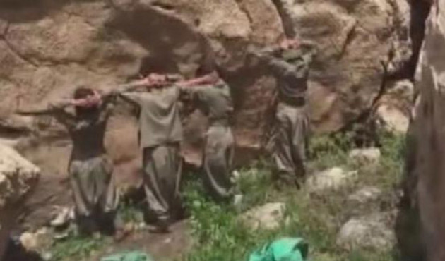 PKK'yı şoke edecek g&ouml;r&uuml;nt&uuml;! 6 kadın ter&ouml;rist b&ouml;yle teslim oldu... / VİDEO