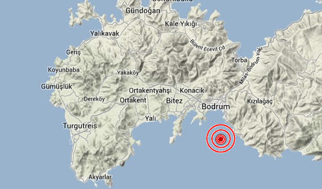 Bodrum'da bir deprem daha! AFAD: 4,9, Kandilli: 5,1 a&ccedil;ıkladı