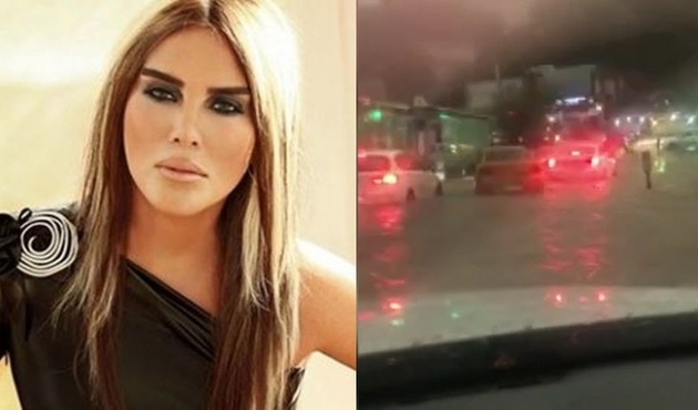 Seren Serengil sel sularıyla m&uuml;cadele etti/Video...