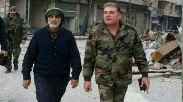 İran Devrim Muhafızları Komutanı Kasım S&uuml;leymani Halep'te g&ouml;r&uuml;nt&uuml;lendi