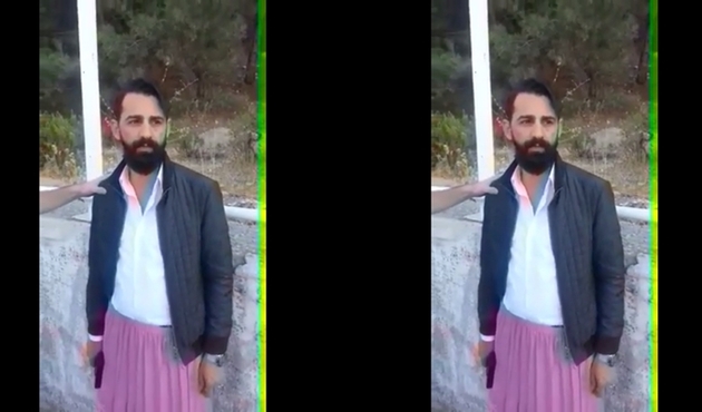 Alaattin &Ccedil;akıcı'nın adamı etek giyip kendisini vurdu/Video...(+18)