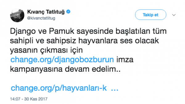 KAvancI_TatlAtugI_Twitterda___Django_ve_Pamuk_sayesinde_basIlatAlan_tuIm_sahipli_ve_sahipsiz_hayvanlara_ses_olacak_yasanAn_cIAkmasA_icIin_https___t.co_cFQEaSzB2o_imza_kampanya_https___t.co_woXoXhZjWO_