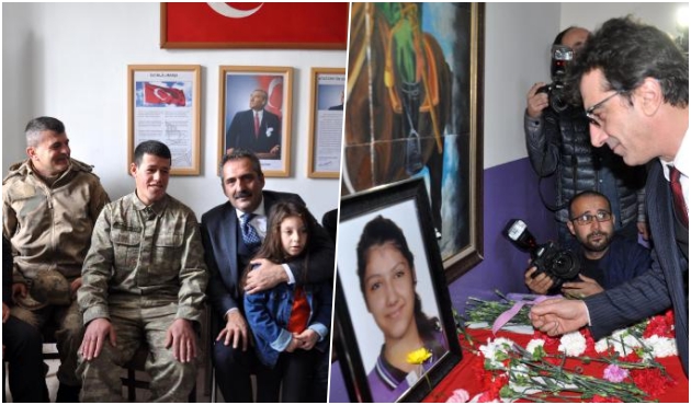 Sanat&ccedil;ılardan saldırıda hayatını kaybeden Fatma'nın okuluna ziyaret!