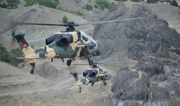 Atak Helikopteri ter&ouml;ristleri b&ouml;yle vurdu/VİDEO...