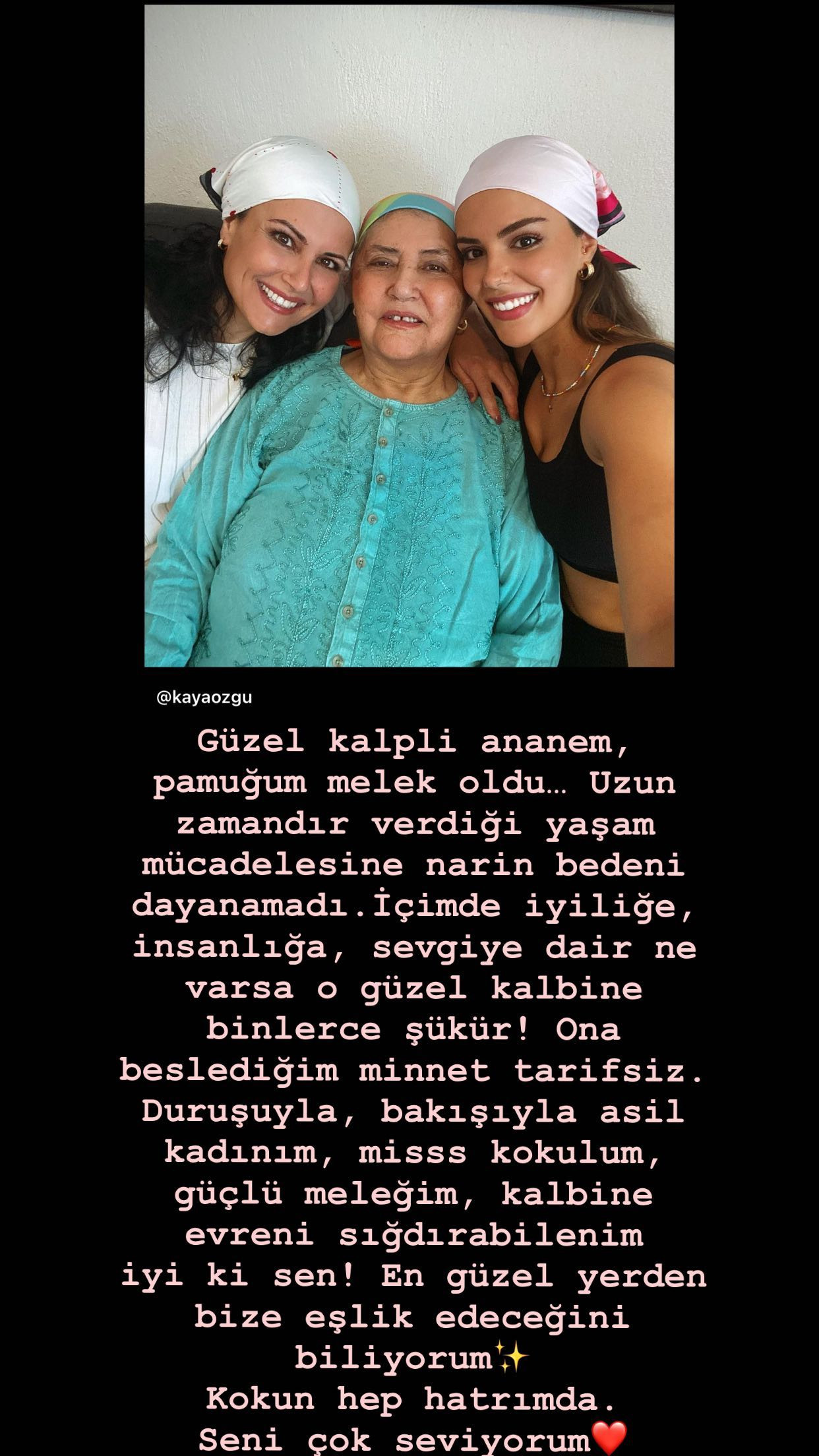 Oyuncu Özgü Kaya'nın acı kaybı