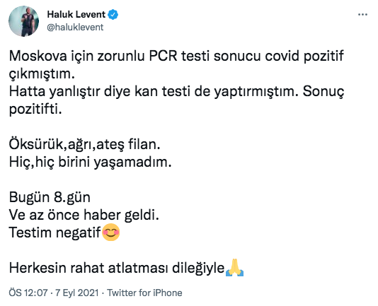 Sağlık durumu merak ediliyordu... Koronavir&uuml;se yakalanan Haluk Levent'ten g&uuml;nler sonra iyi haber