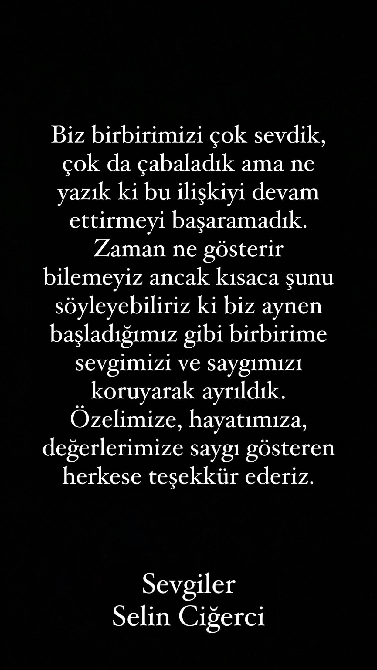 2 yıllık evlilikte mutsuz son! Selin Ciğerci, Gökhan Çıra'dan boşandı