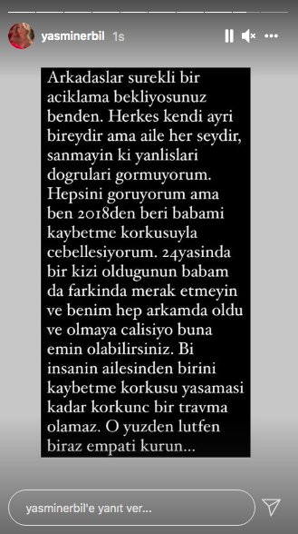 Mehmet Ali Erbil'in kızı Yasmin Erbil'den Ece Ronay açıklaması