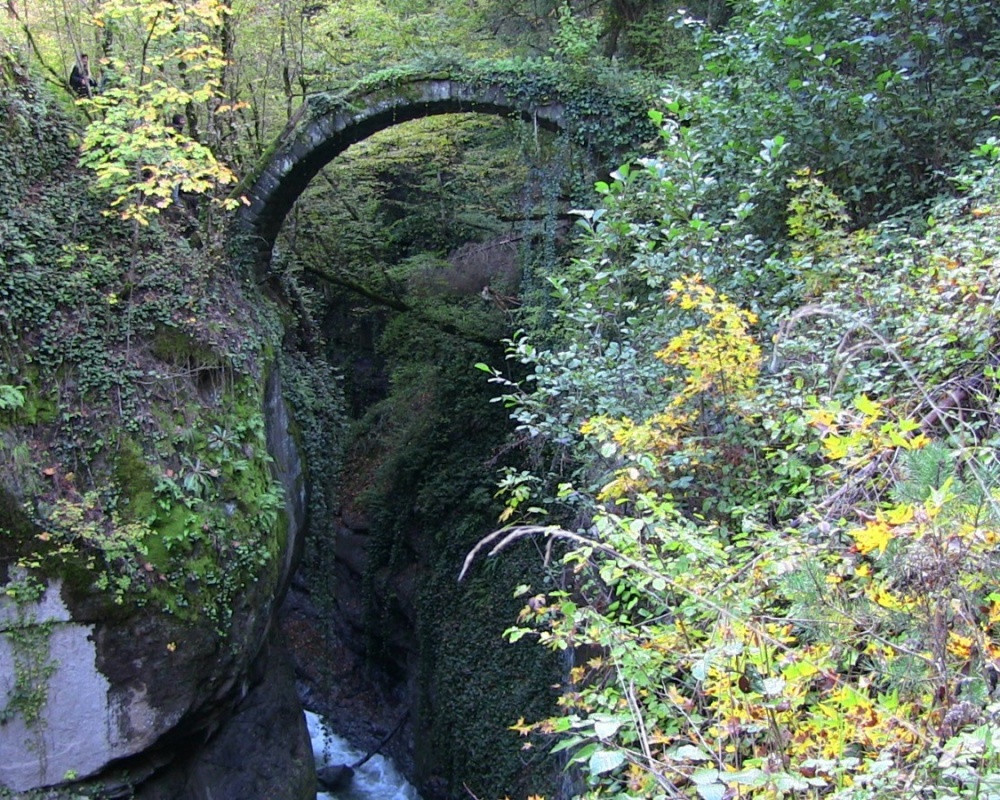 Artvin&rsquo;de 19. y&uuml;zyılda yapıldığı tahmin edilen ve ge&ccedil;tiğimiz yıl keşfedilen tarihi Banakna taş kemer k&ouml;pr&uuml;s&uuml; ziyaret&ccedil;i akınına uğruyor.