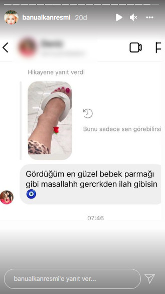 Banu Alkan ayaklarının fotoğrafını takipçileriyle paylaştı