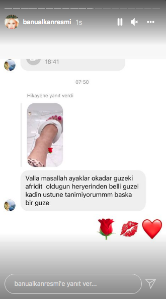 Banu Alkan ayaklarının fotoğrafını takipçileriyle paylaştı