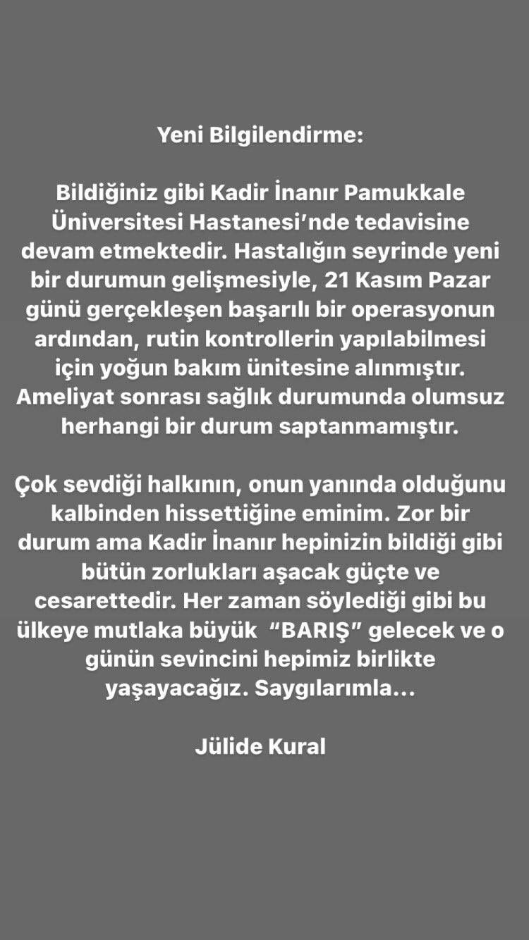 Kadir İnanır operasyon ge&ccedil;irdi! Son sağlık durumuyla ilgili sevgilisi J&uuml;lide Kural'dan a&ccedil;ıklama