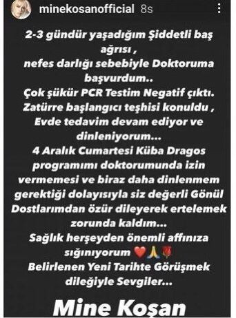 Şarkıcı Mine Koşan'dan sevenlerine kötü haber! Hastalığını bu sözlerle duyurdu