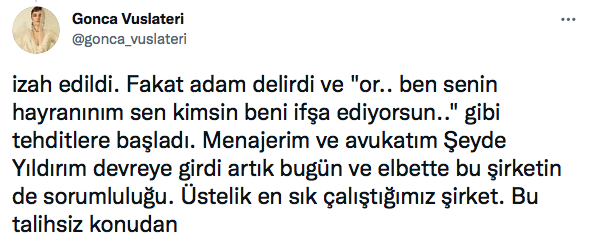 Gonca Vuslateri kargo &ccedil;alışanının tacizine uğradı! Skandalı Twitter'dan ifşa etti