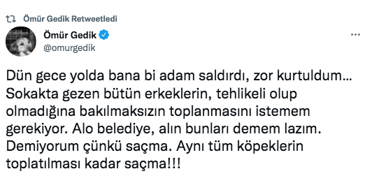 &Ouml;m&uuml;r Gedik sokak ortasında saldırıya uğradığını a&ccedil;ıkladı... Tepki yağdı