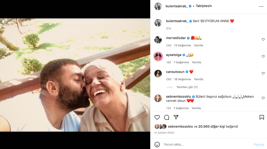 Annesi Meral Şakrak'ı bugün son yoluculuğuna uğurlamıştı... Bülent Şakrak'tan yürek yakan paylaşım