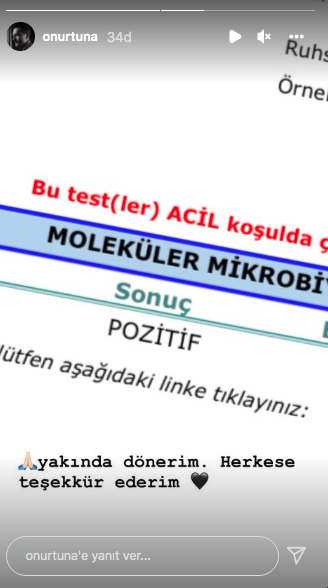 Mahkum dizisinin Fırat Bulut'u Onur Tuna koronavirüse yakalandı