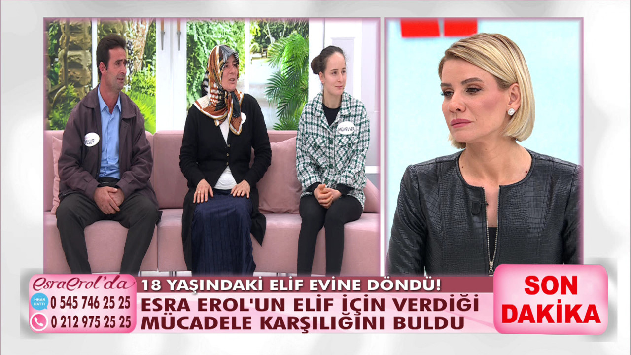 Esra Erol'da programına katılan 18 yaşındaki Elif’ten müjdeli haber! Ailesinin evine geri döndü