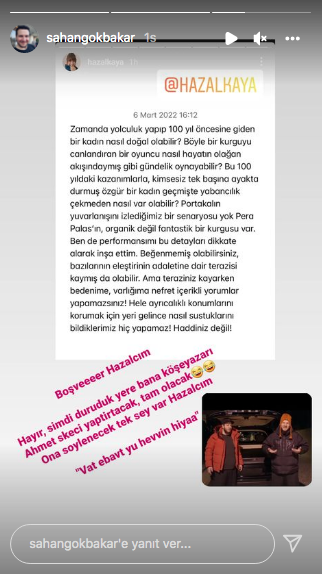Ahmet Hakan'ın sert s&ouml;zlerle eleştirdiği Hazal Kaya'ya Şahan G&ouml;kbakar'dan destek geldi