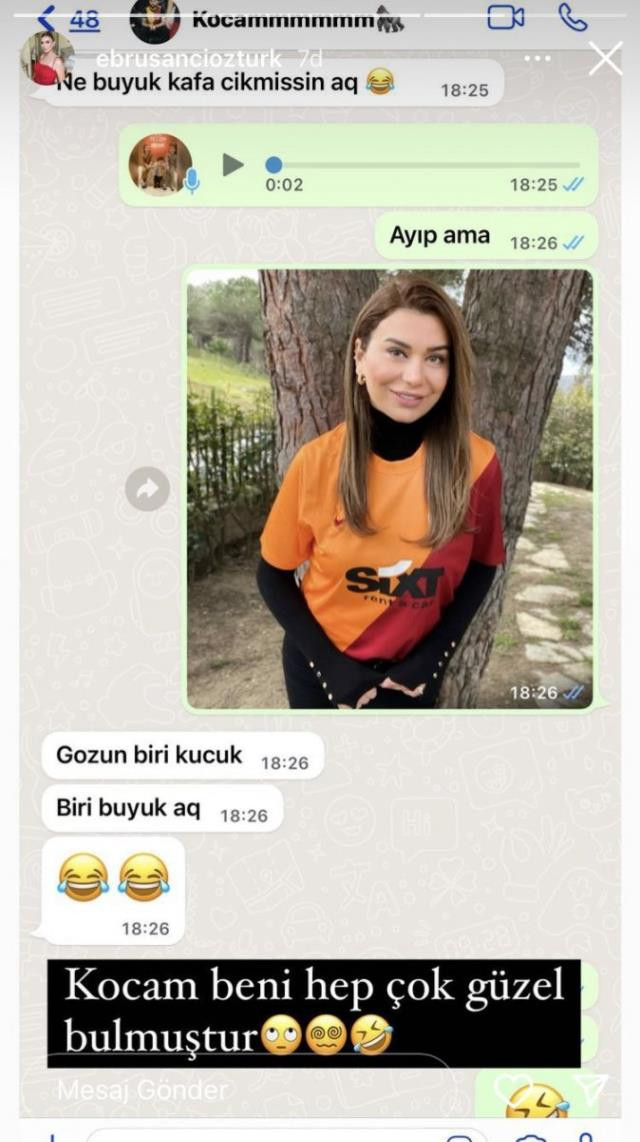 Ebru Şancı eşi Alpaslan Öztürk ile küfürlü mesajlaşmalarını yayınladı