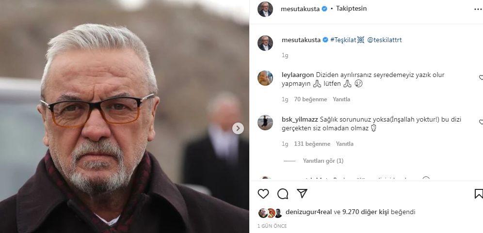 Mesut Akusta'nın Teşkilat dizisine vedası, diziye kan kaybettireceğe benziyor!.. 26