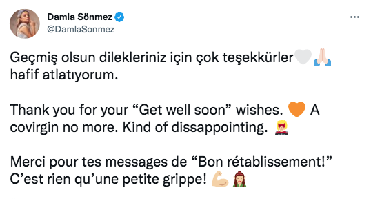 Aziz'in Dilruba'sı Damla Sönmez'den kötü haber! Koronavirüse yakalandı