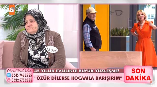 45 yıllık evli çifti barıştırmak isteyen Esra Erol, canlı yayından çıkarak yalınayak konuğunun yanına koştu 45 yıllık evli çifti barıştırmak isteyen Esra Erol, canlı yayından çıkarak yalınayak konuğunun yanına koştu