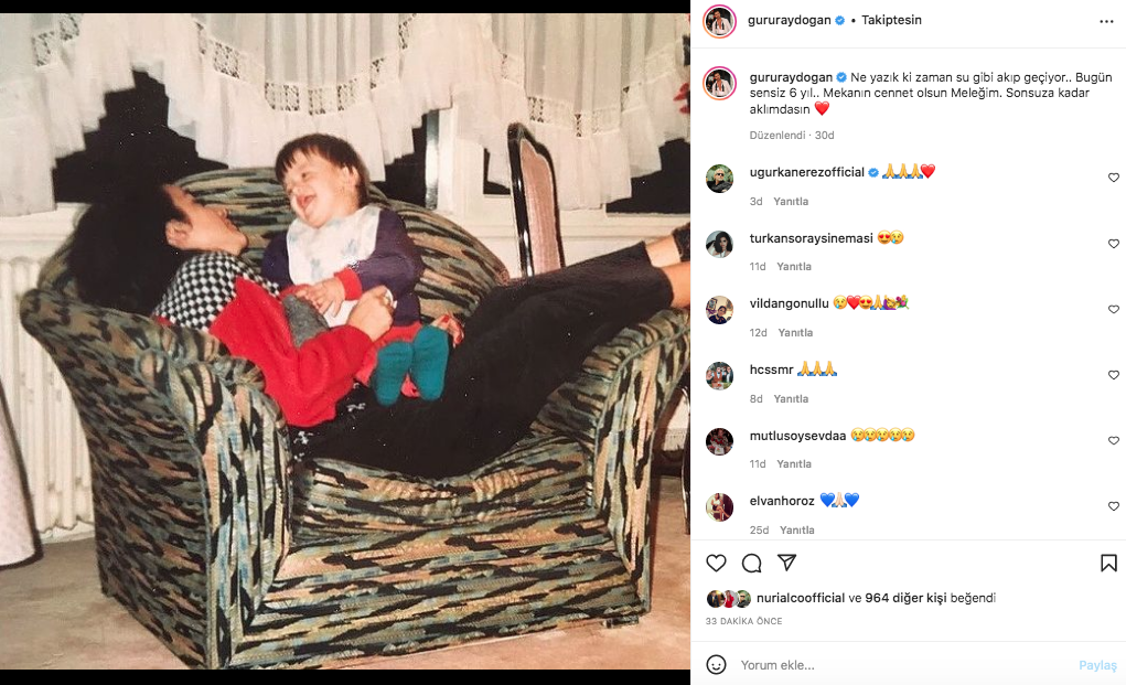 Oya Aydoğan'ın &ouml;l&uuml;m yıld&ouml;n&uuml;m&uuml;nde oğlu Gurur Aydoğan'dan duygulandıran paylaşım