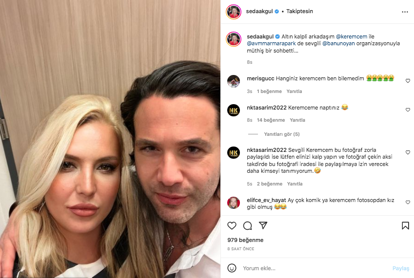 Görenler hayrete düştü! Keremcem, Seda Akgül’ün filtresinin kurbanı oldu