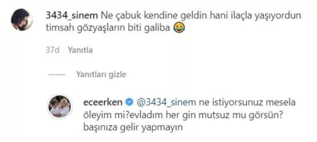 'Timsah g&ouml;zyaşları' yorumu acılı eş Ece Erken'i &ccedil;ıldırttı