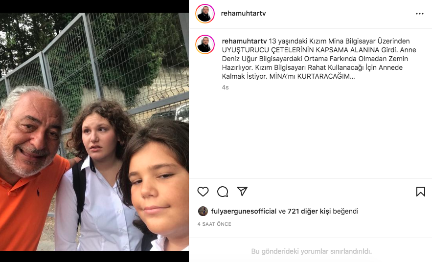 Reha Muhtar'dan Deniz Uğur'a ağır suçlama: ''Kızım uyuşturucu çetelerinin kapsama alanına girdi''