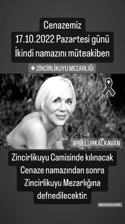 Billur Kalkavan'ın cenaze töreni bilgileri netleşti