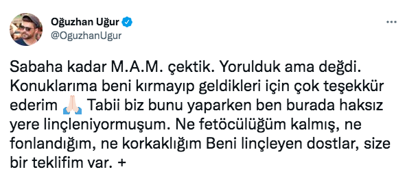 FETÖ'cü Hakan Şükür'ü programına davet eden Oğuzhan Uğur'dan geri adım