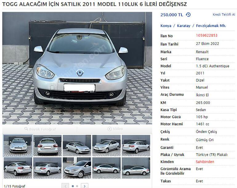 Vatandaşlar TOGG için yarışa girdi Araçlarını şimdiden satıyorlar