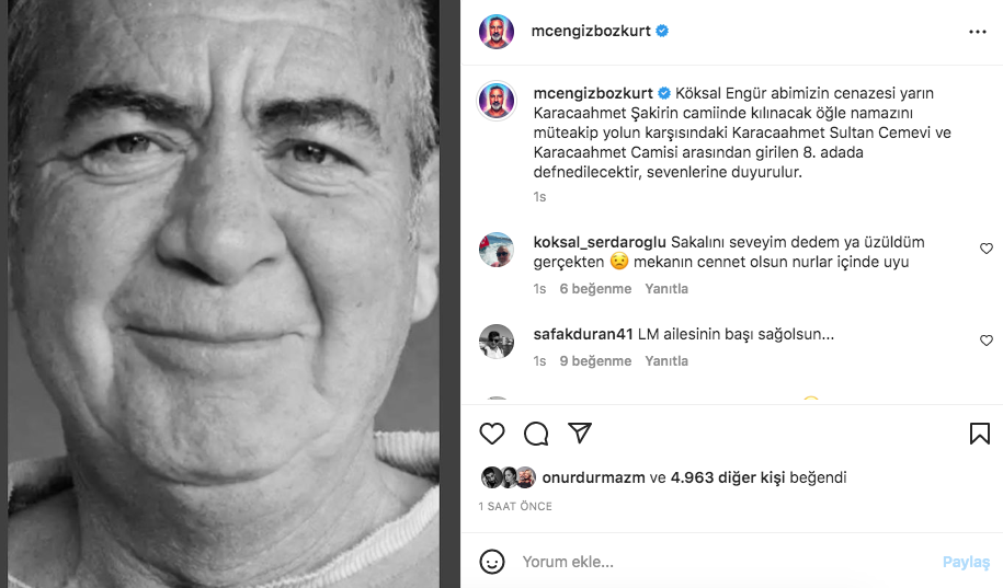 köksal engür cenaze bilgileri